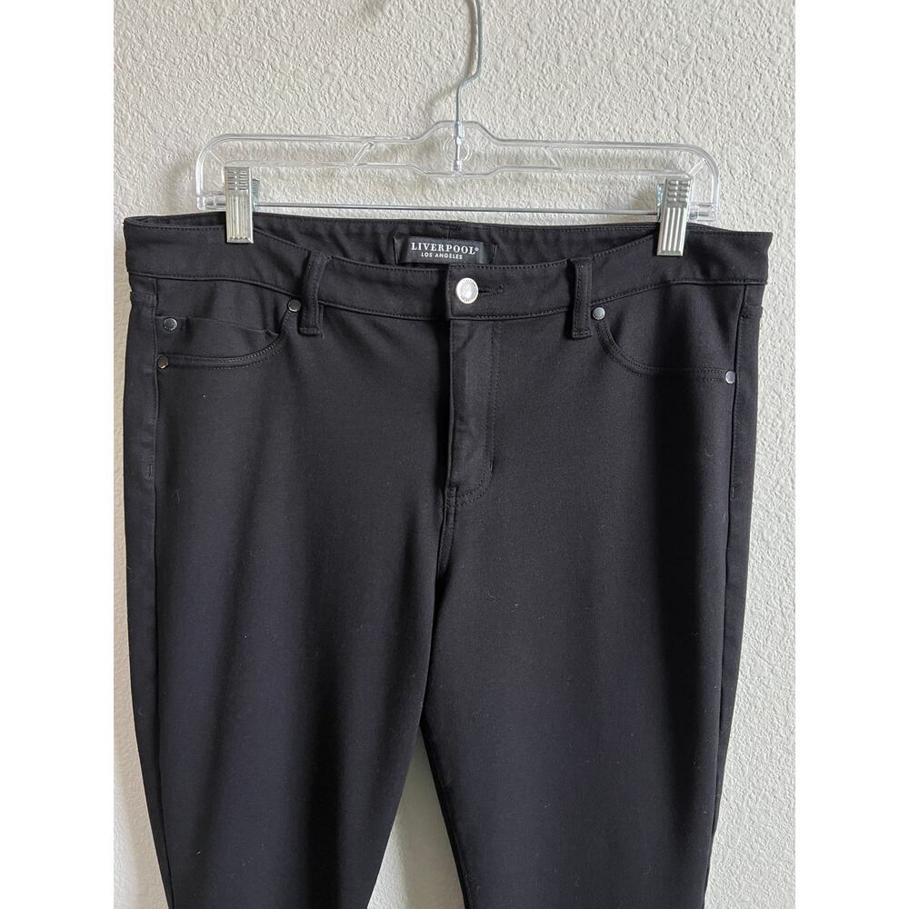 Liverpool Black High Rise Skinny Pants Women's 14/32 Stretch Minimalist Jegging - Picture 2 of 7